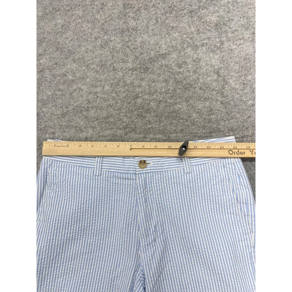 Vineyard Vines Slim Fit Breaker Pants Mens 30x32 Blue Stripe Preppy Seersucker
